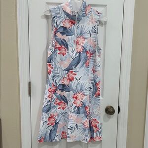 Tommy Bahama Floral Mini Dress - Blue and Red
